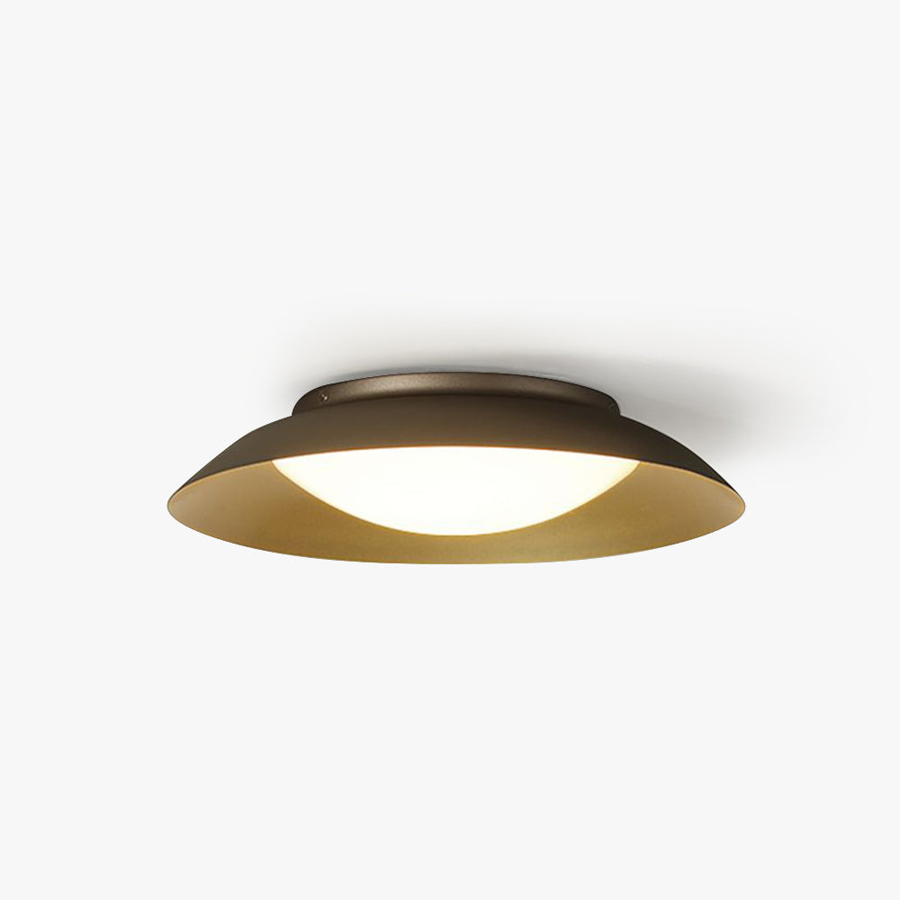 Flush Mount Round Brass Aurora Ceiling Light